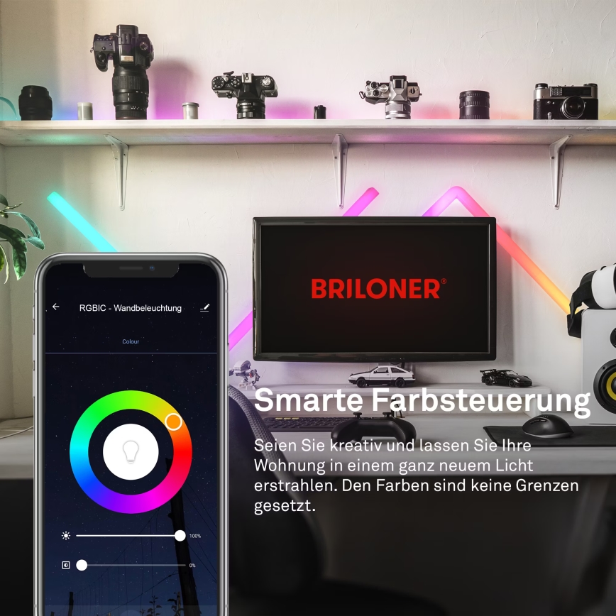 Brilo - LED RGBIC Dimmelhető világító szalag Smart LED/24W/230V Wi-Fi Tuya