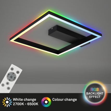Brilo - LED RGBW állítható fényerejű mennyezeti lámpa FRAME LED/18W/230V 2700-6500K + távirányító