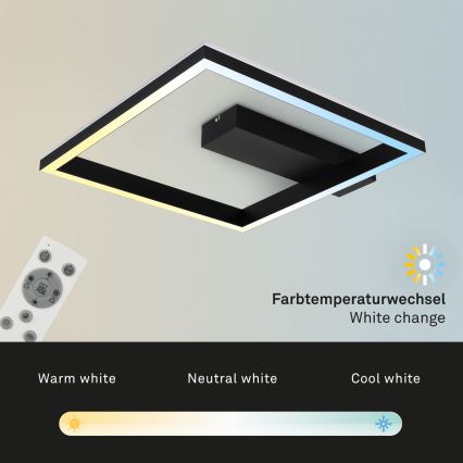 Brilo - LED RGBW állítható fényerejű mennyezeti lámpa FRAME LED/18W/230V 2700-6500K + távirányító