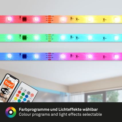 Brilo - LED RGBW dimmelhető szalag MUSIC 6,65m LED/18W/230V Wi-Fi Tuya + távirányító