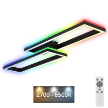 Brilo - LED RGBW Dimmelhető csillár FRAME 2xLED/21W/230V 2700-6500K + távirányítás