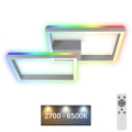 Brilo - LED RGBW Dimmelhető felületre szerelhető csillár FRAME 2xLED/17W/230V 2700-6500K + távirányítás