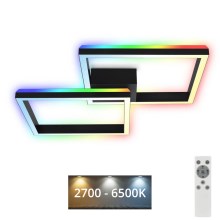 Brilo - LED RGBW Dimmelhető felületre szerelhető csillár FRAME 2xLED/17W/230V 2700-6500K+ távirányító