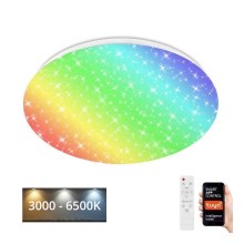 Brilo - LED RGBW Dimmelhető fürdőszobai lámpa LED/19W/230V 3000-6500K IP44 Wi-Fi Tuya + távirányítás