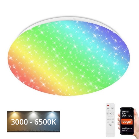 Brilo - LED RGBW Dimmelhető fürdőszobai lámpa LED/19W/230V 3000-6500K IP44 Wi-Fi Tuya + távirányítás