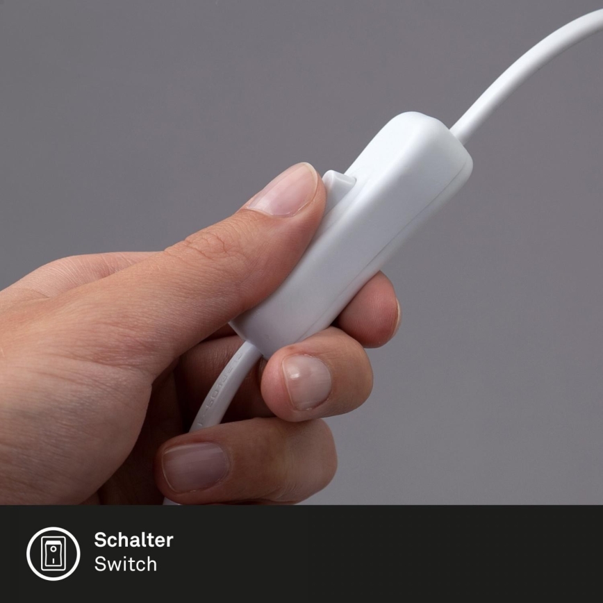 Brilo - LED Rugalmas asztali lámpa klipsszel TRASNA LED/7,5W/230V fehér