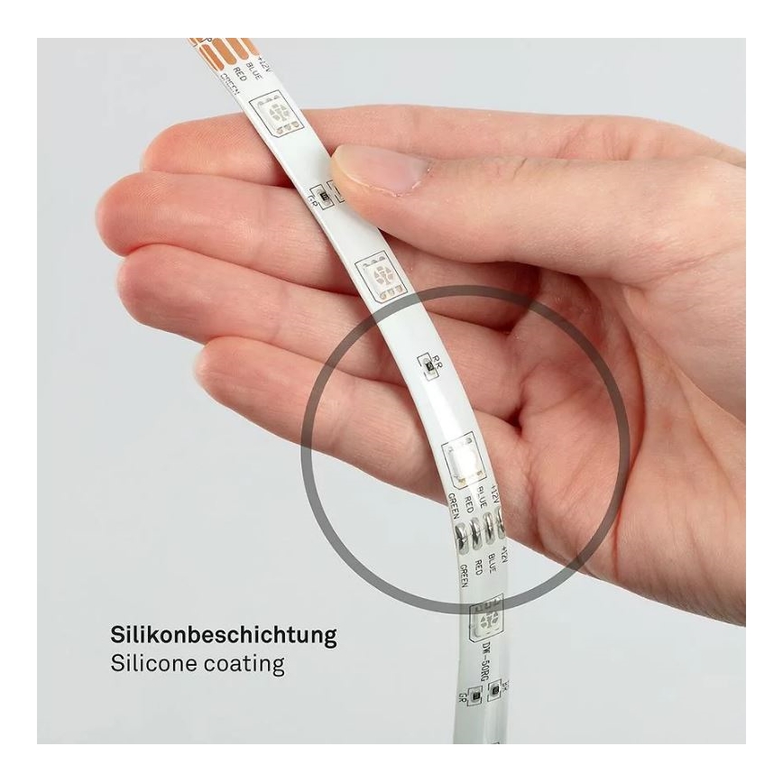 Brilo - LEG RGBW Dimmelető szalag 6,5m LED/22W/230V + távirányítás