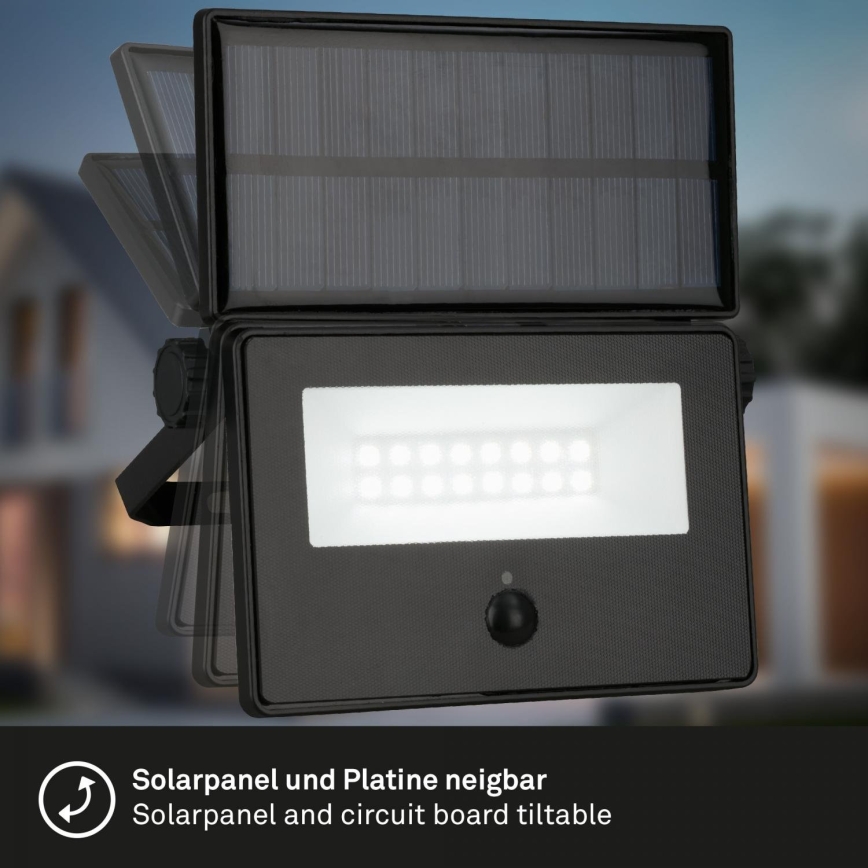 Brilo - napelemes LED reflektor érzékelővel LED/5W/5,5V IP54 1200 mAh