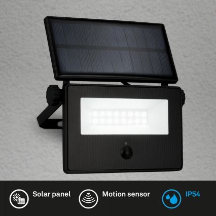 Brilo - napelemes LED reflektor érzékelővel LED/5W/5,5V IP54 1200 mAh
