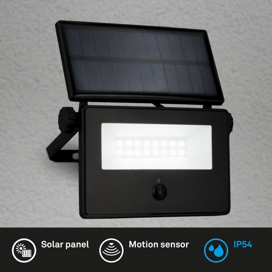 Brilo - napelemes LED reflektor érzékelővel LED/5W/5,5V IP54 1200 mAh