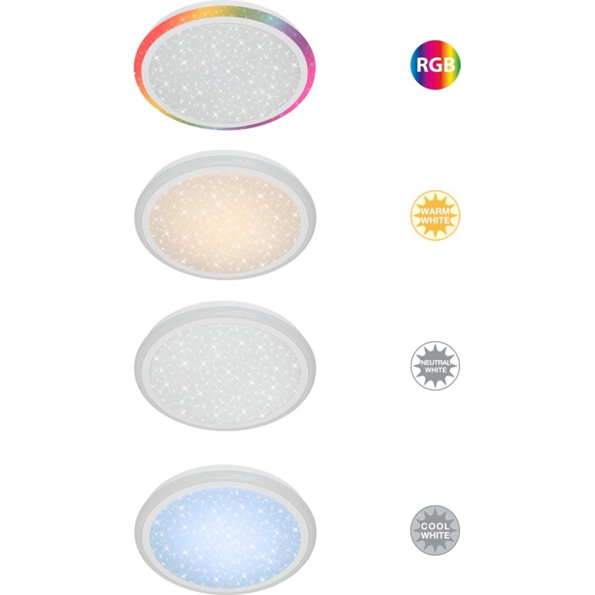 Brilo - RGBW Dimmelhető mennyezeti lámpa STARRY SKY LED/24W/230V 3000-6500K + távirányítás