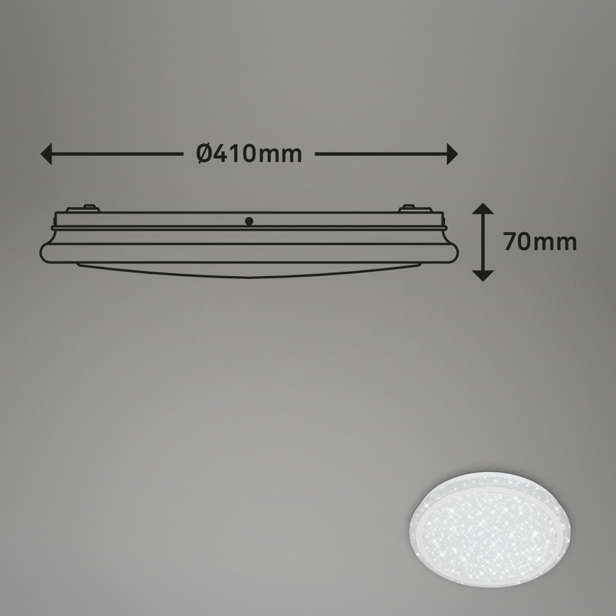 Brilo - RGBW Dimmelhető mennyezeti lámpa STARRY SKY LED/24W/230V 3000-6500K + távirányítás