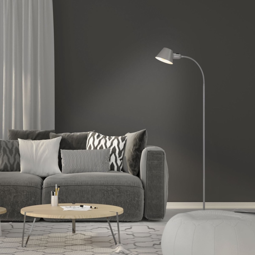 Brilo - Rugalmas állólámpa 1xE27/10W/230V ezüst