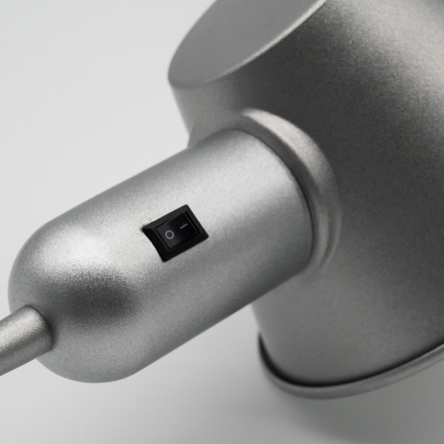 Brilo - Rugalmas állólámpa 1xE27/10W/230V ezüst