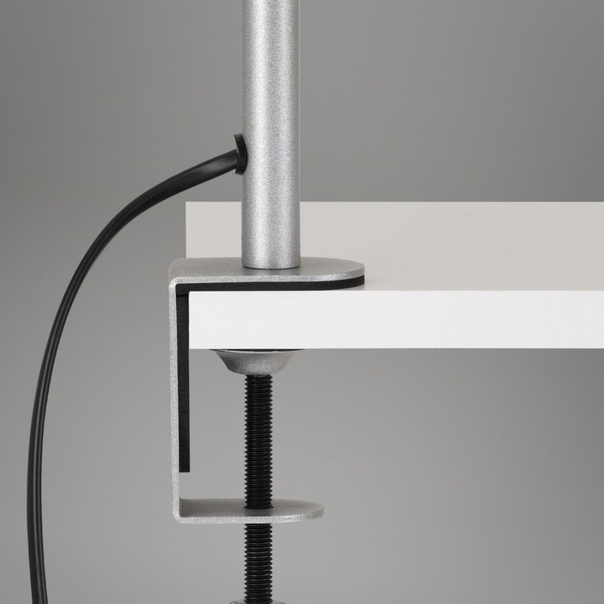 Brilo - Rugalmas csíptetős asztali lámpa 1xE27/10W/230V ezüstszínű