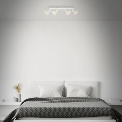 Brilo - Spotlámpa RETRO 4xE14/25W/230V fehér