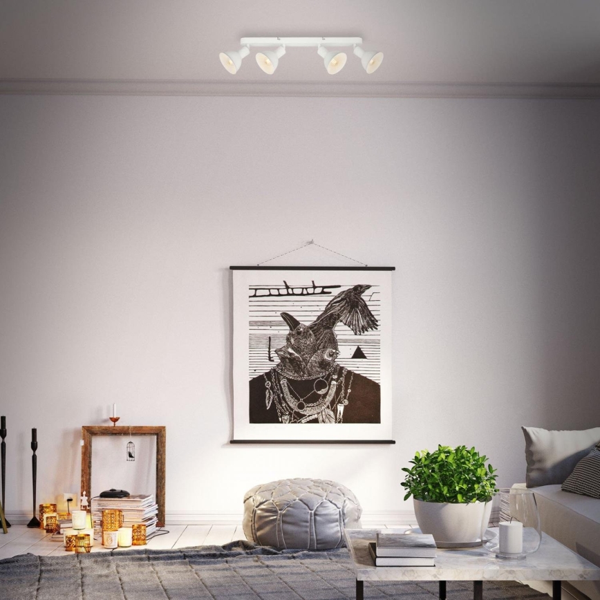 Brilo - Spotlámpa RETRO 4xE14/25W/230V fehér