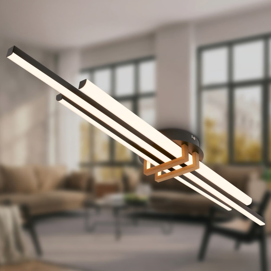 Brilo - TINKA LED mennyezeti lámpatest 30W/230V 3000K fekete