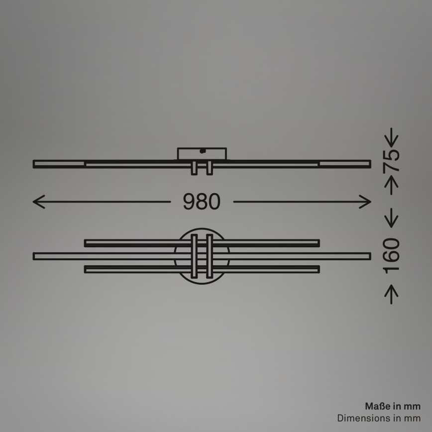 Brilo - TINKA LED mennyezeti lámpatest 30W/230V 3000K fekete