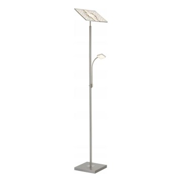 Briloner 1328-022 - LED dimmelhető állólámpa LED/21W/230V + LED/3,5W matt króm