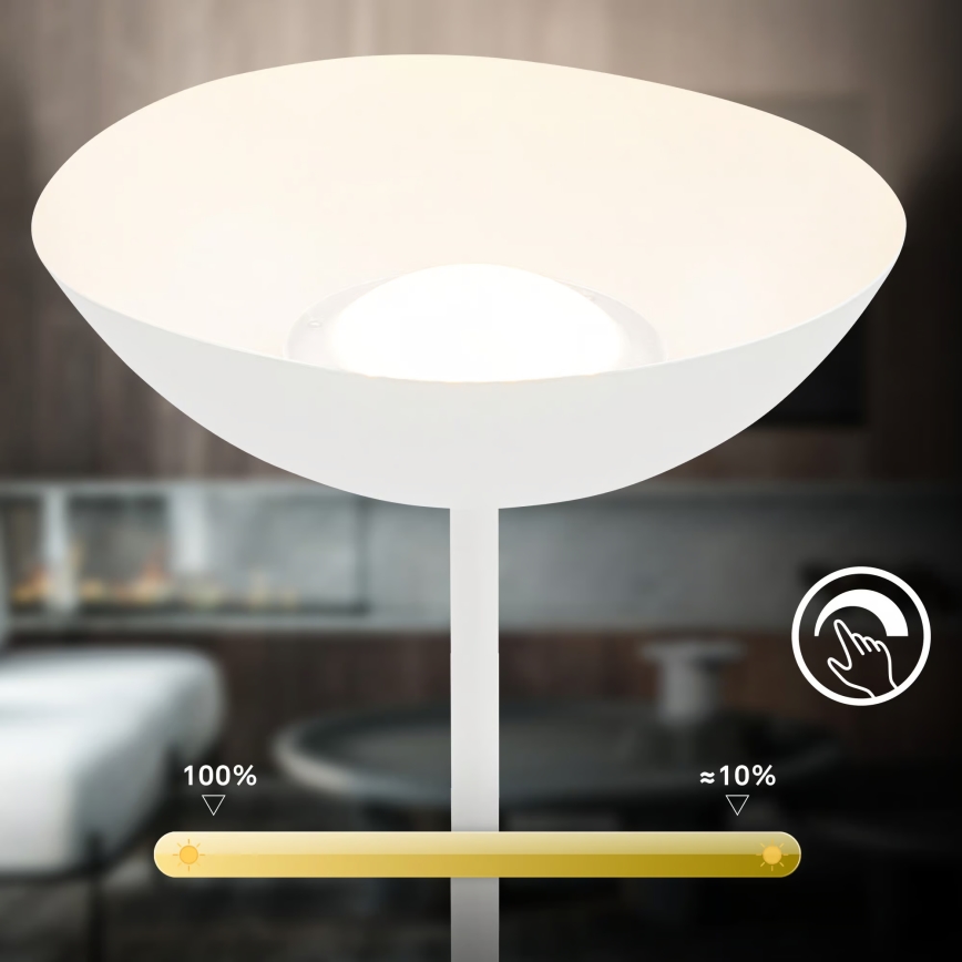 Briloner 1500016 - LED fényerőszabályozható állólámpa ESTATE LED/8W/5V 4000 mAh fehér