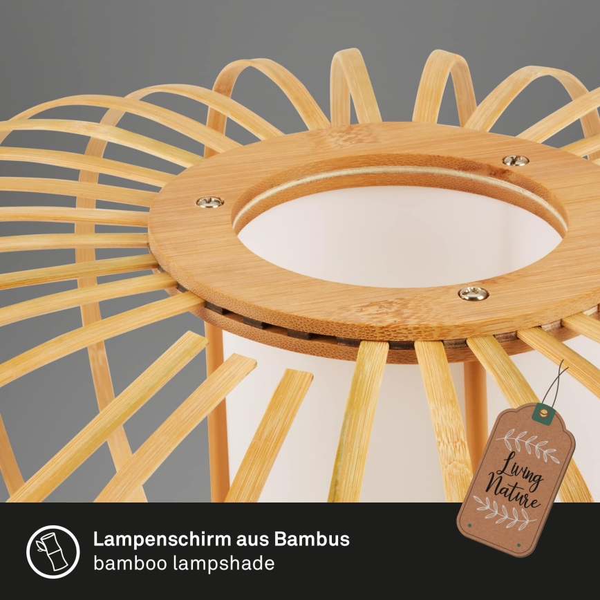 Briloner 1759011 - Állólámpa 1xE27/10W/230V bambusz/fekete