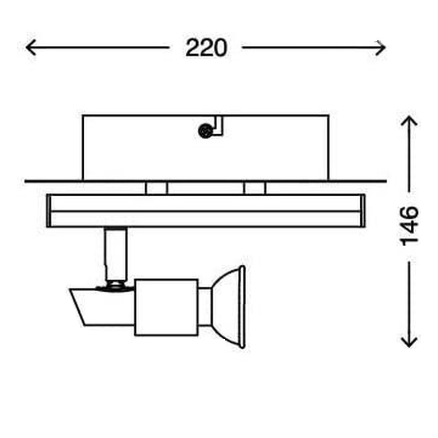 Briloner 2029-028 - LED spotlámpa REN 1xGU10/3W/230V + LED/4W