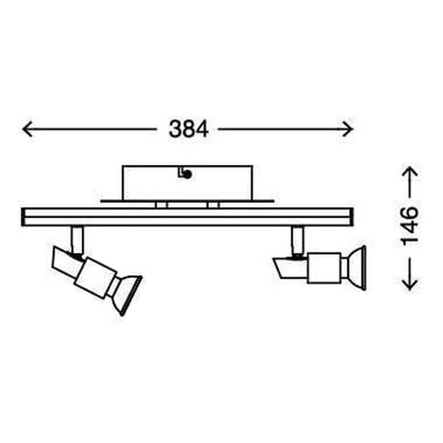 Briloner 2029-038 - LED spotlámpa REN 2xGU10/3W/230V + LED/6W