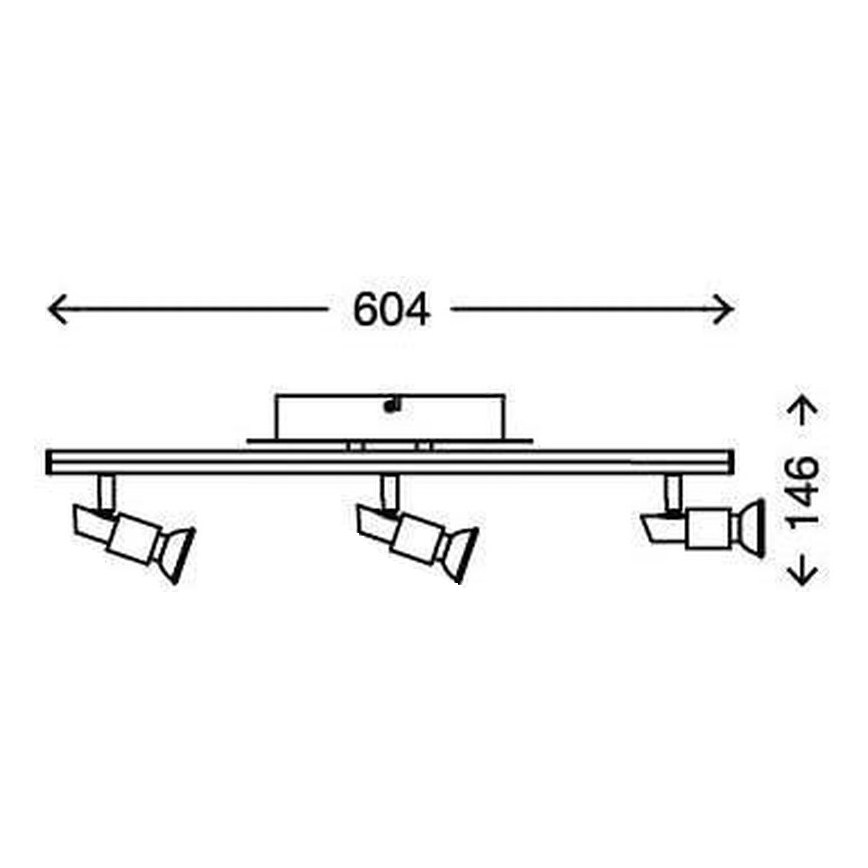 Briloner 2029-058 - LED spotlámpa REN 3xGU10/3W/230V + 2xLED/4W