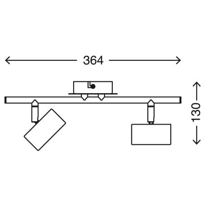 Briloner 2038-027 - LED Spotlámpa ANNA 2xLED/5W/230V