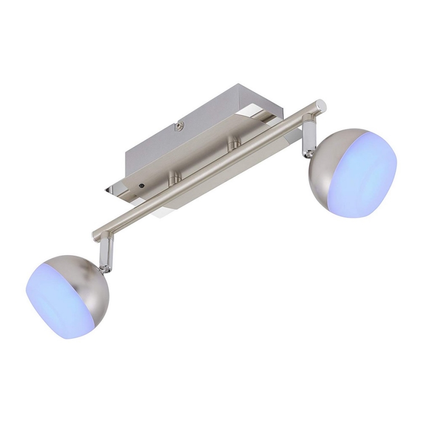 Briloner 2040-022 - LED RGB dimmelhető spotlámpa 2xLED/3,3W/230V + távirányítóval