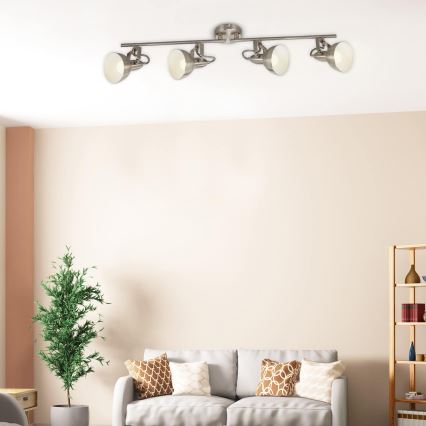 Briloner 2049-042 - Spotlámpa 4xE14/40W/230V, ezüst