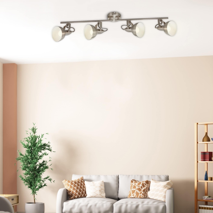 Briloner 2049-042 - Spotlámpa 4xE14/40W/230V, ezüst