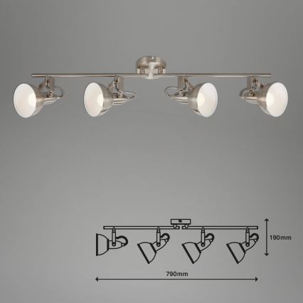 Briloner 2049-042 - Spotlámpa 4xE14/40W/230V, ezüst