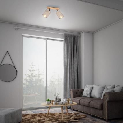 Briloner 2078-021 - Spotlámpa SPOTLIGHT 2xE27/25W/230V bézs