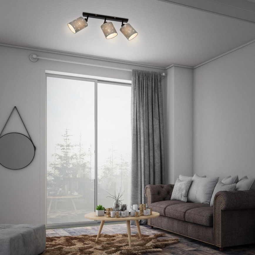 Briloner 2078-034 - spotlámpa SPOTLIGHT 3xE27/25W/230V szürke/fekete