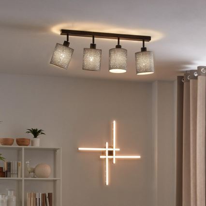 Briloner 2078-044 - spotlámpa SPOTLIGHT 4xE27/25W/230V szürke/fekete