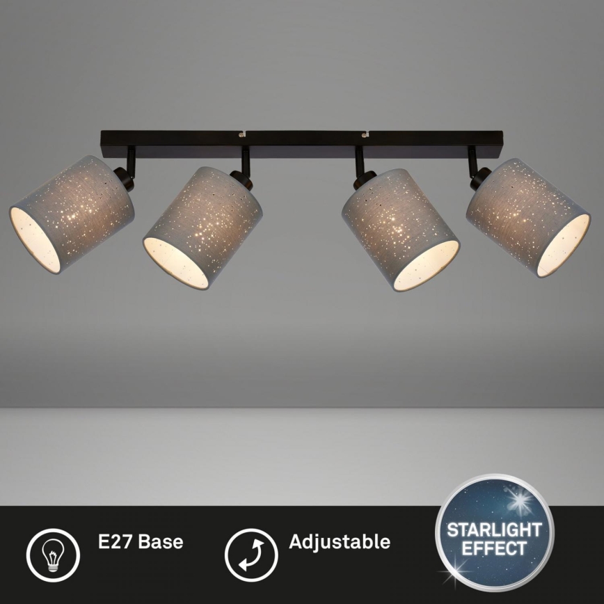 Briloner 2078-044 - spotlámpa SPOTLIGHT 4xE27/25W/230V szürke/fekete