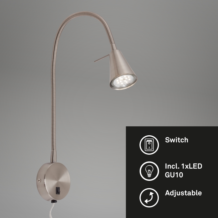Briloner 2082-012 - LED Fali lámpa COMFORT LIGHT 1xGU10/5W/230V matt króm