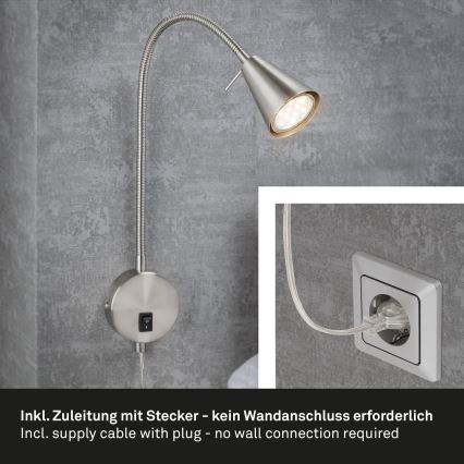 Briloner 2082-012 - LED Fali lámpa COMFORT LIGHT 1xGU10/5W/230V matt króm