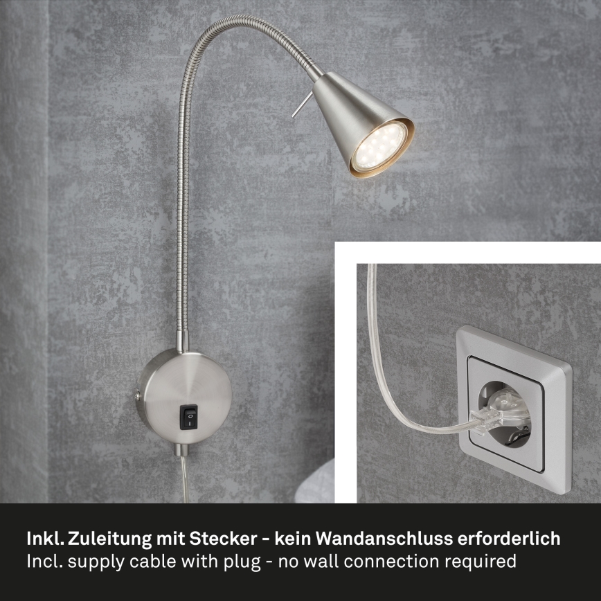 Briloner 2082-012 - LED Fali lámpa COMFORT LIGHT 1xGU10/5W/230V matt króm