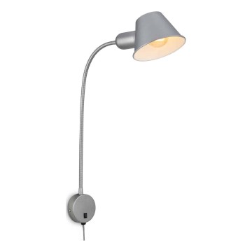 Briloner 2089-014 - Flexibilis fali lámpa BRELLO 1xE27/10W/230V matt króm