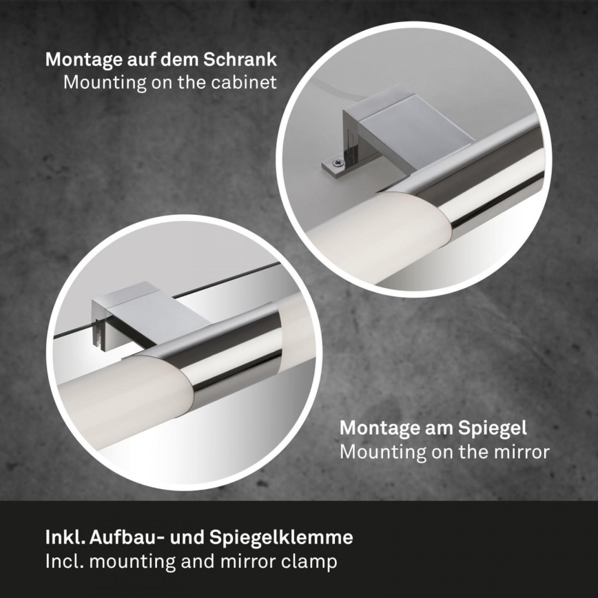 Briloner 2113-118 - LED fürdőszobai tükörmegvilágítás LED/12W/230V IP44 47 cm fényezett króm