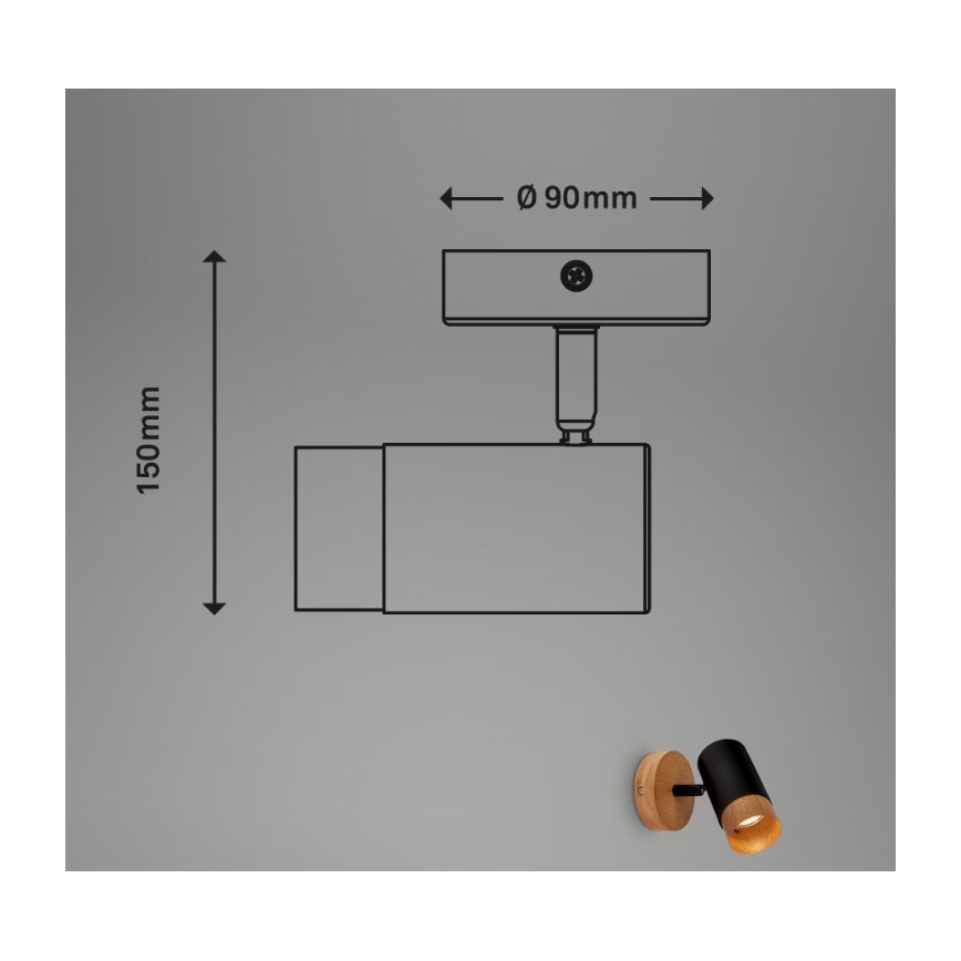 Briloner 2144015 - Fali spotlámpa SPOT 1xGU10/9W/230V