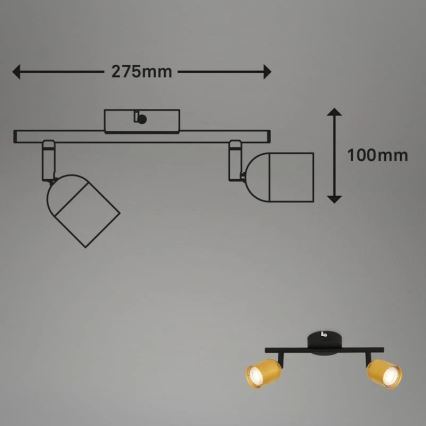 Briloner 2145-027 - Spotlámpa 2 x GU10, 9 W, 230 V