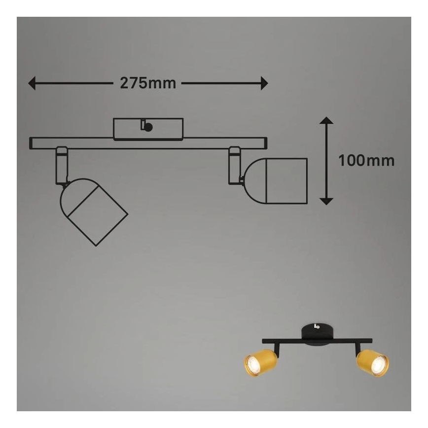 Briloner 2145-027 - Spotlámpa 2 x GU10, 9 W, 230 V