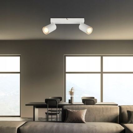 Briloner 2172-026 - Irányítható SPOT lámpatest 2x GU10/9W/230V fehér