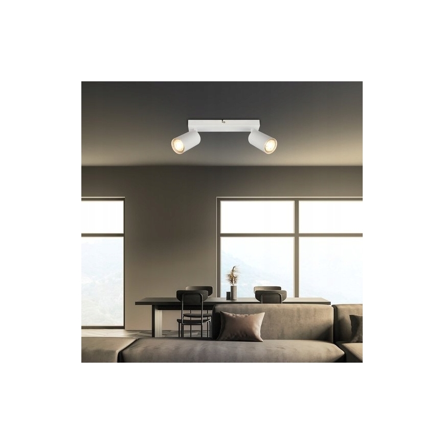 Briloner 2172-026 - Irányítható SPOT lámpatest 2x GU10/9W/230V fehér