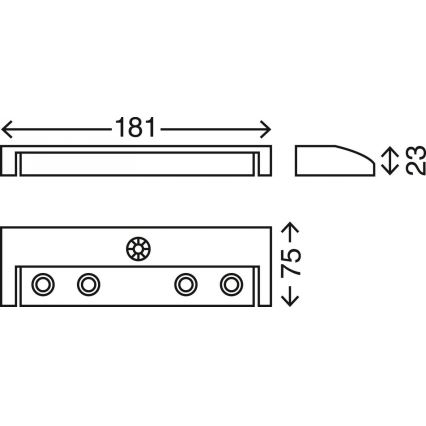 Briloner 2269-041 - LED irányfény érzékelővel LERO LED/0,32W/4xAAA 6000K