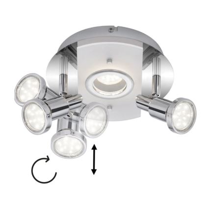 Briloner 2292-038 - SPLASH LED spotlámpa 2xGU10/3W/230V + 1xLED/5W